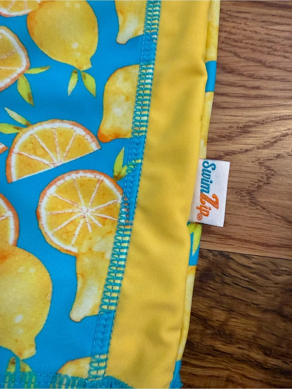 SwimZip Sunsuit - Long Sleeve Romper Swimsuit Lemons Size 0-6 Months